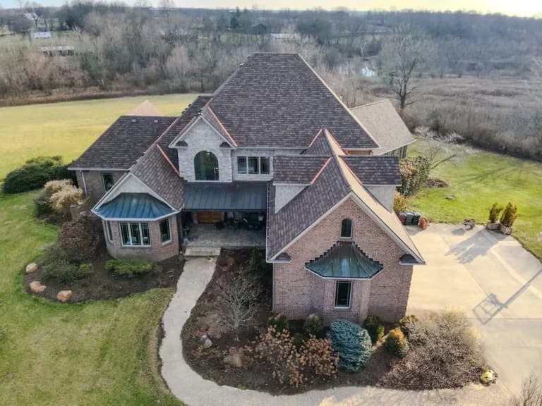 Finished roofing project on a Kentucky home